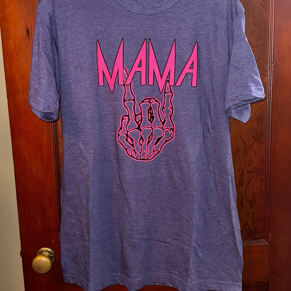 Mama Purple and Pink Skull Hand Short Sleeve